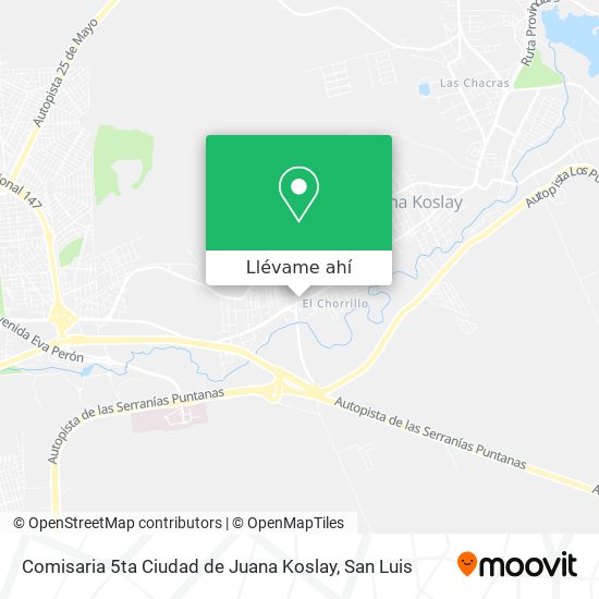 Mapa de Comisaria 5ta Ciudad de Juana Koslay