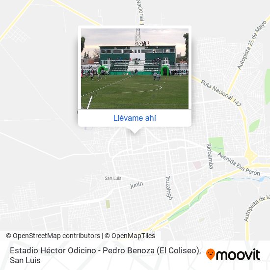 Mapa de Estadio Héctor Odicino - Pedro Benoza (El Coliseo)