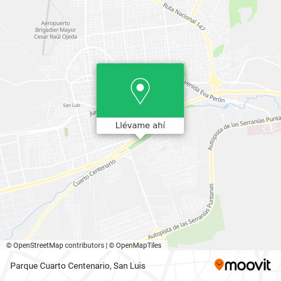 Mapa de Parque Cuarto Centenario