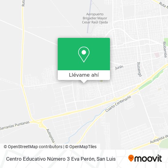 Mapa de Centro Educativo Número 3 Eva Perón