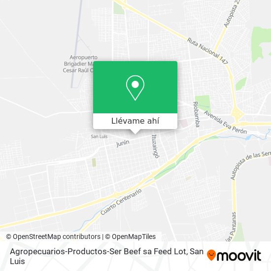 Mapa de Agropecuarios-Productos-Ser Beef sa Feed Lot