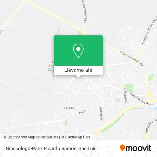 Mapa de Ginecologo-Paez Ricardo Ramon