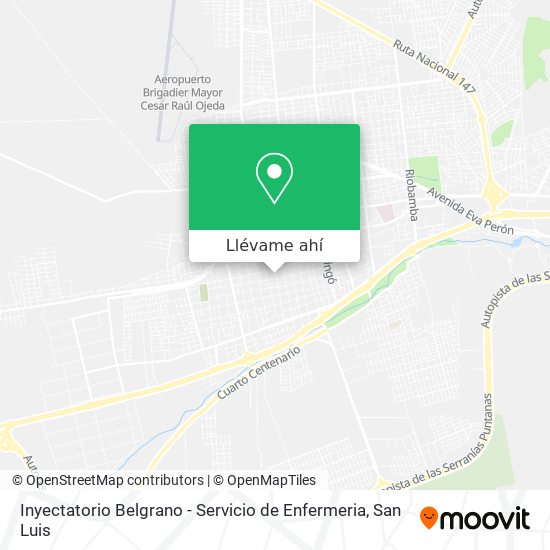 Mapa de Inyectatorio Belgrano - Servicio de Enfermeria