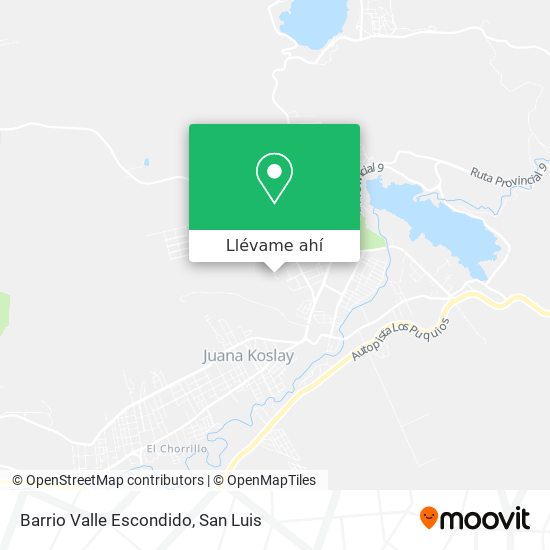 Mapa de Barrio Valle Escondido