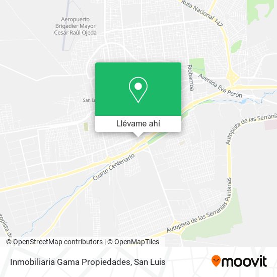 Mapa de Inmobiliaria Gama Propiedades