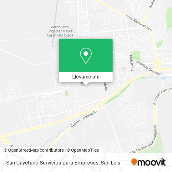 Mapa de San Cayetano Servicios para Empresas