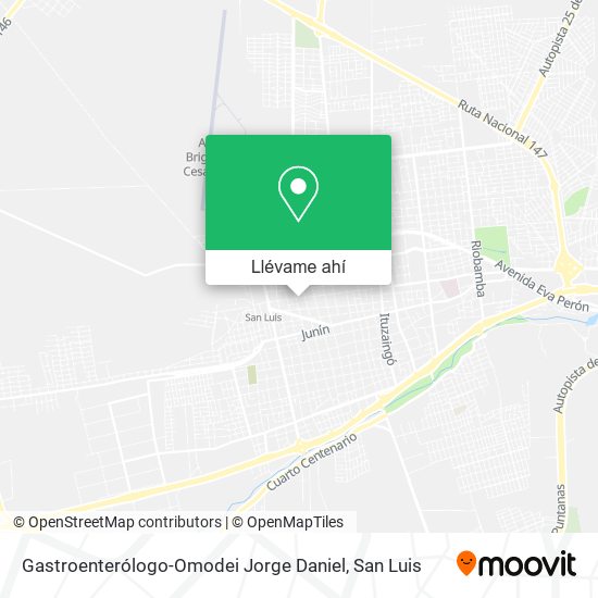 Mapa de Gastroenterólogo-Omodei Jorge Daniel