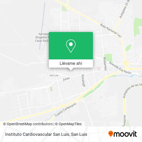 Mapa de Instituto Cardiovascular San Luis