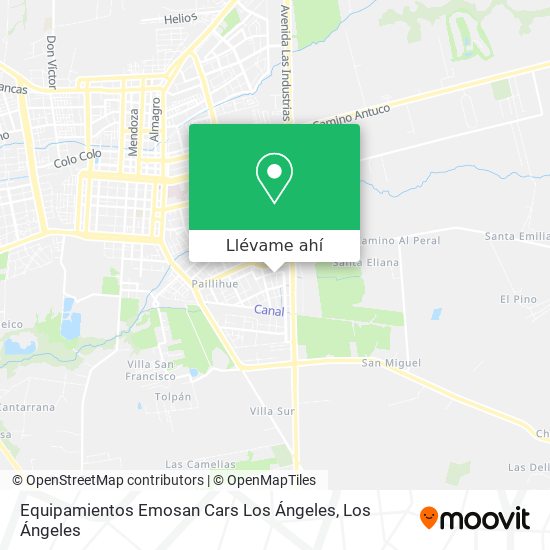 Mapa de Equipamientos Emosan Cars Los Ángeles