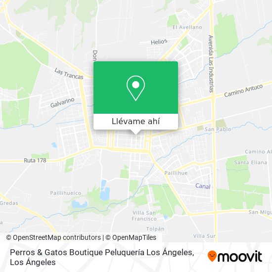 Mapa de Perros & Gatos Boutique Peluquería Los Ángeles
