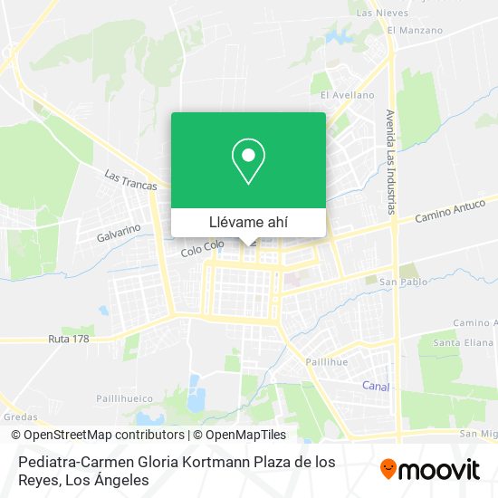 Mapa de Pediatra-Carmen Gloria Kortmann Plaza de los Reyes