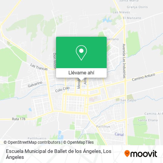 Mapa de Escuela Municipal de Ballet de los Ángeles