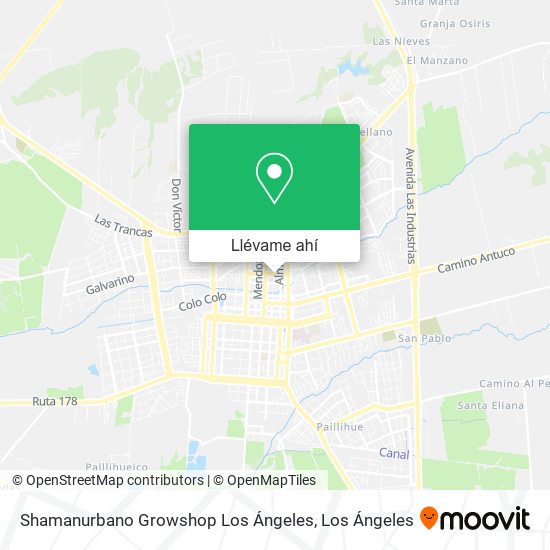 Mapa de Shamanurbano Growshop Los Ángeles
