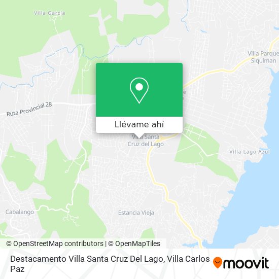 Mapa de Destacamento Villa Santa Cruz Del Lago