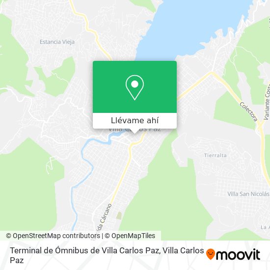 Mapa de Terminal de Ómnibus de Villa Carlos Paz