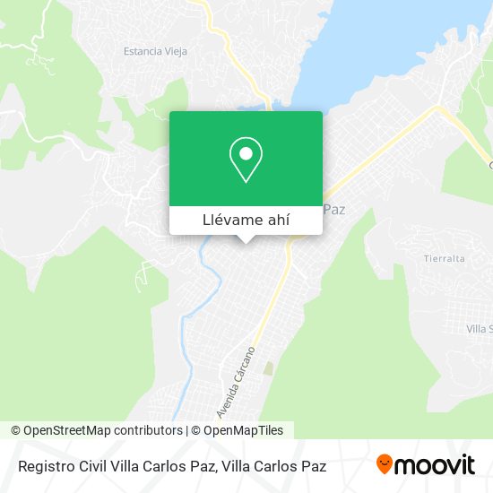 Mapa de Registro Civil Villa Carlos Paz