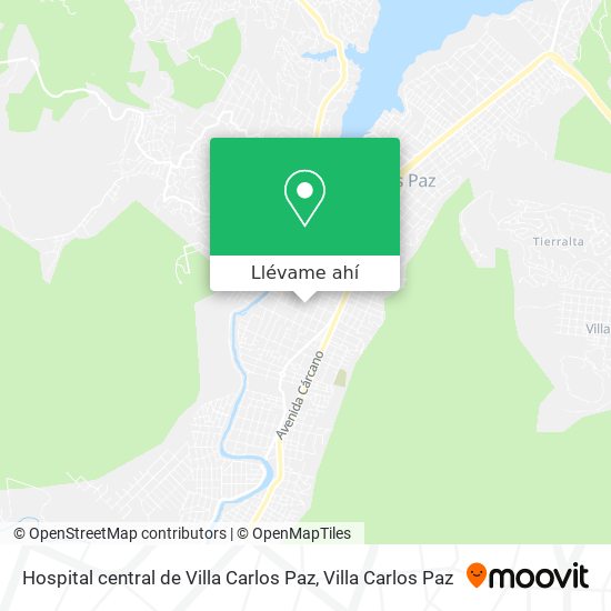 Mapa de Hospital central de Villa Carlos Paz