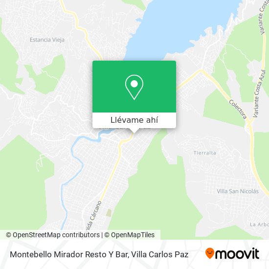 Mapa de Montebello Mirador Resto Y Bar
