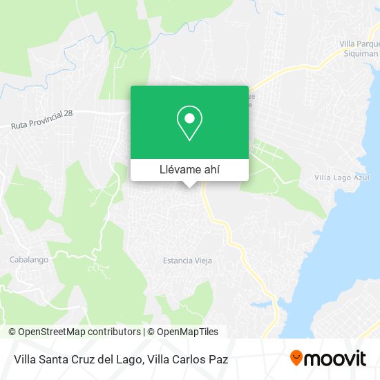 Mapa de Villa Santa Cruz del Lago