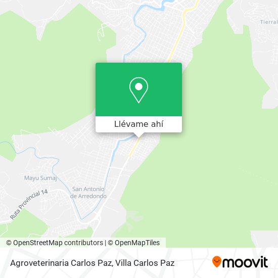 Mapa de Agroveterinaria Carlos Paz