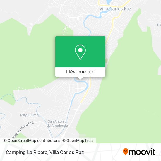 Mapa de Camping La Ribera