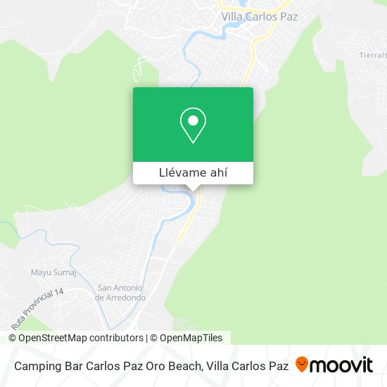 Mapa de Camping Bar Carlos Paz Oro Beach