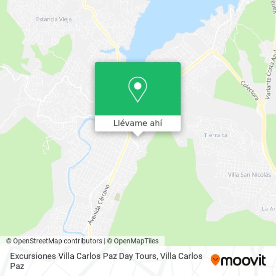 Mapa de Excursiones Villa Carlos Paz Day Tours