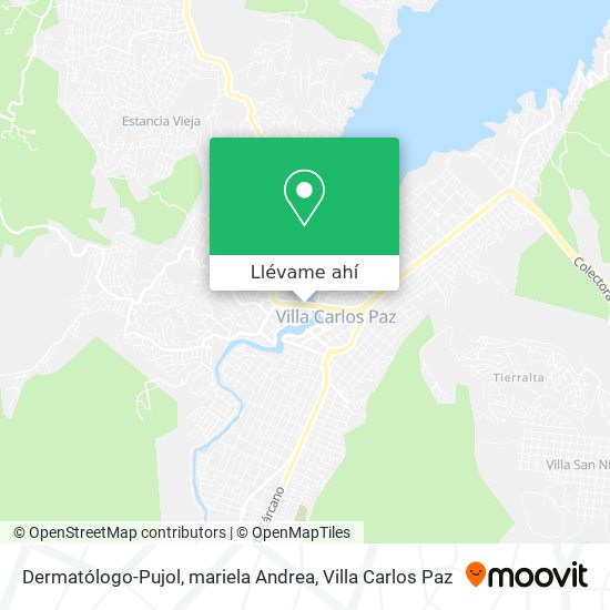 Mapa de Dermatólogo-Pujol, mariela Andrea