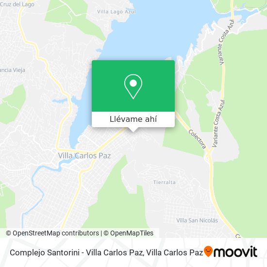Mapa de Complejo Santorini - Villa Carlos Paz