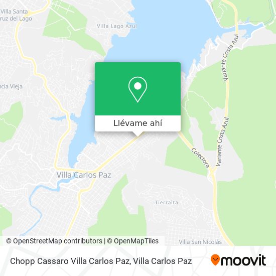 Mapa de Chopp Cassaro Villa Carlos Paz