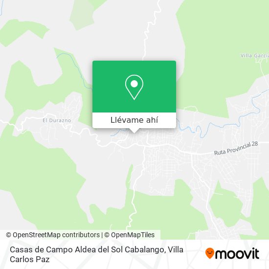 Mapa de Casas de Campo Aldea del Sol Cabalango