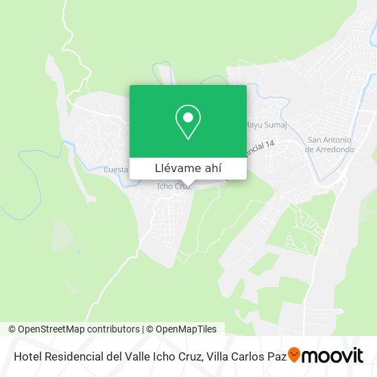 Mapa de Hotel Residencial del Valle Icho Cruz