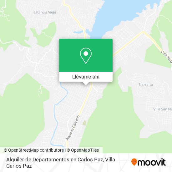 Mapa de Alquiler de Departamentos en Carlos Paz