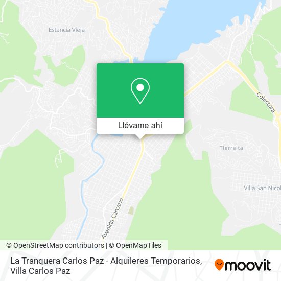 Mapa de La Tranquera Carlos Paz - Alquileres Temporarios