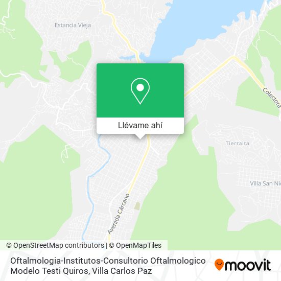 Mapa de Oftalmologia-Institutos-Consultorio Oftalmologico Modelo Testi Quiros
