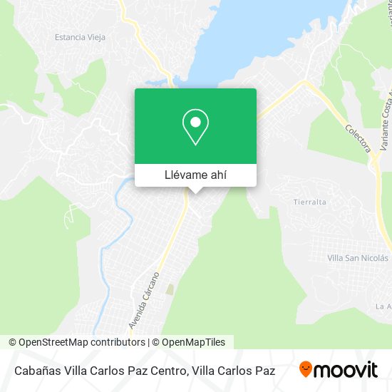 Mapa de Cabañas Villa Carlos Paz Centro