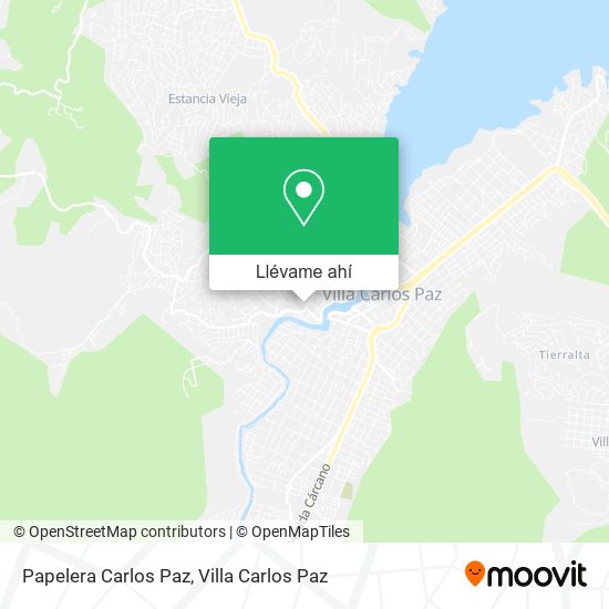 Mapa de Papelera Carlos Paz