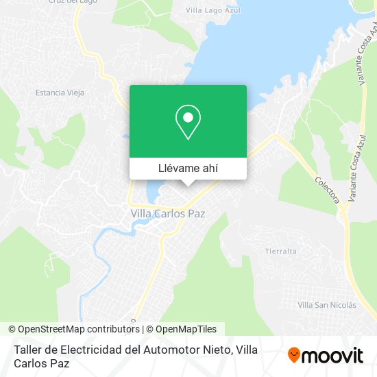 Mapa de Taller de Electricidad del Automotor Nieto