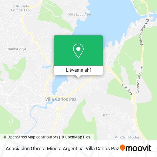 Mapa de Asociacion Obrera Minera Argentina