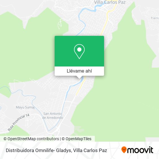 Mapa de Distribuidora Omnilife- Gladys