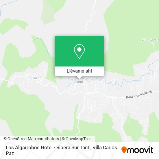 Mapa de Los Algarrobos Hotel - Ribera Sur Tanti