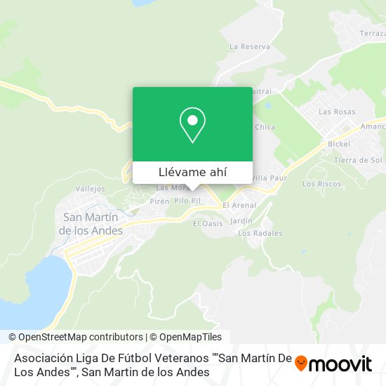 Mapa de Asociación Liga De Fútbol Veteranos ""San Martín De Los Andes""