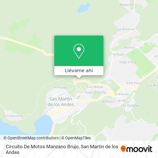Mapa de Circuito De Motos Manzano Brujo
