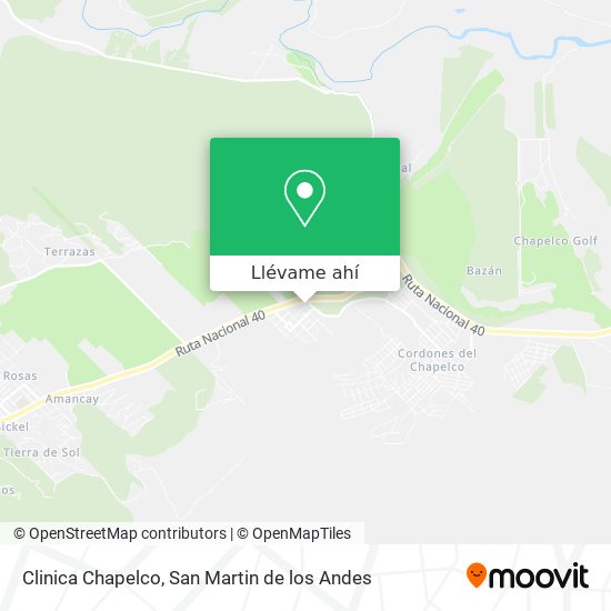 Mapa de Clinica Chapelco