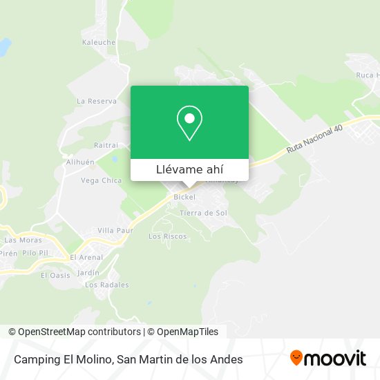Mapa de Camping El Molino