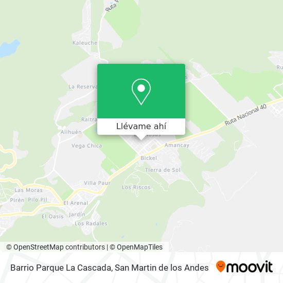 Mapa de Barrio Parque La Cascada