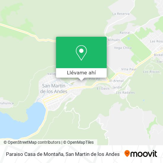 Mapa de Paraiso Casa de Montaña