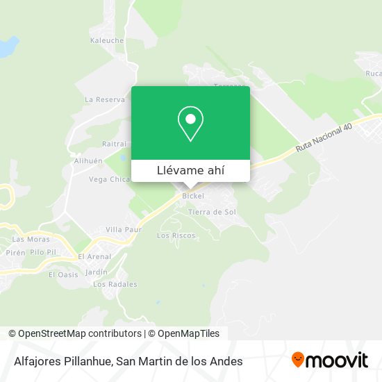 Mapa de Alfajores Pillanhue