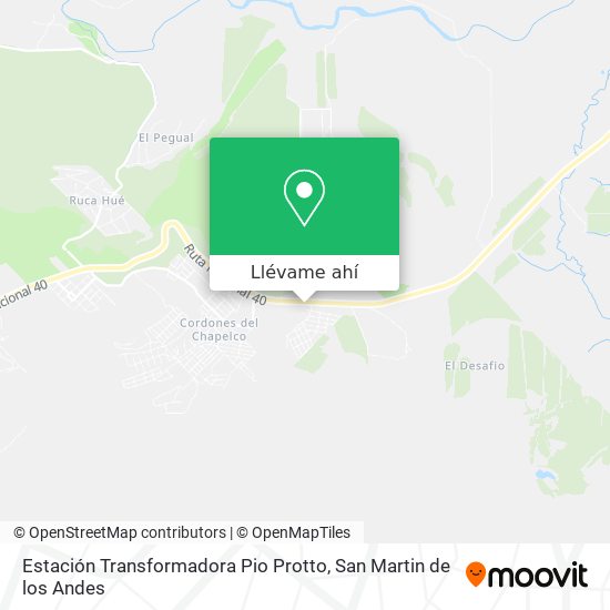 Mapa de Estación Transformadora Pio Protto