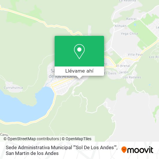 Mapa de Sede Administrativa Municipal ""Sol De Los Andes""